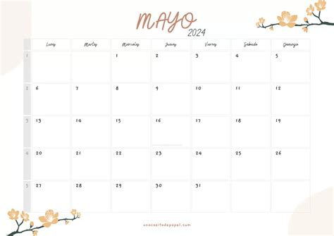 Calendario Mayo 2024 Imprimir Pdf Celka Darlene