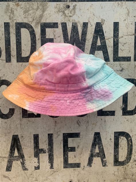 Fun Custom Tie Dyed Bucket Hats – Pastel Multicolor | Boardwalk Vintage