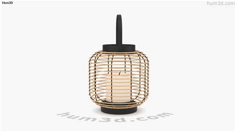 View Of Crate And Barrel Brigton Rattan Lantern D Model Dmodels