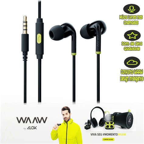 Fone De Ouvido Waaw Vib 100ew Microfone By Alok