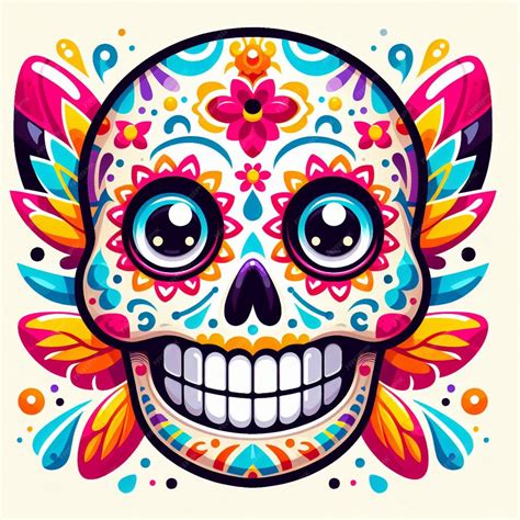 Premium Vector | Colorful skull vector illustration