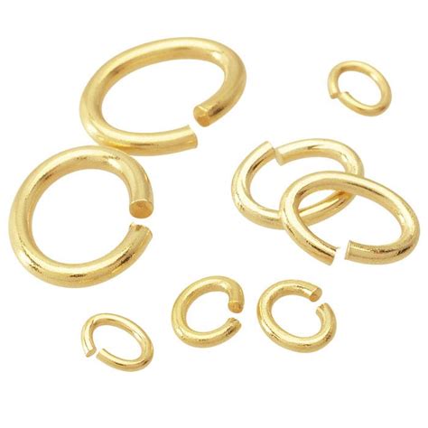 14K Yellow Gold Oval Jump Rings