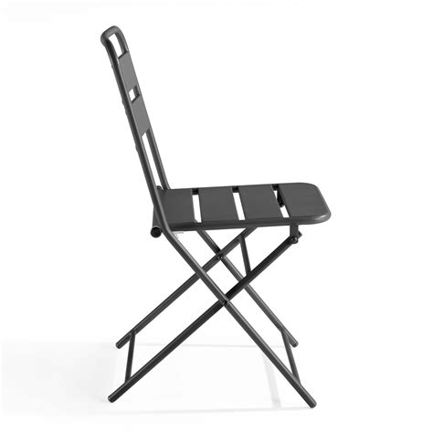 Lot De 2 Chaises Pliantes En Acier PALAVAS Oviala