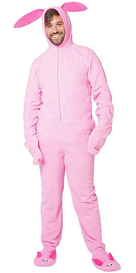 A Christmas Story Men's Ralphie Deranged Pink Bunny Suit Hooded Pajamas (L/XL) | Walmart Canada