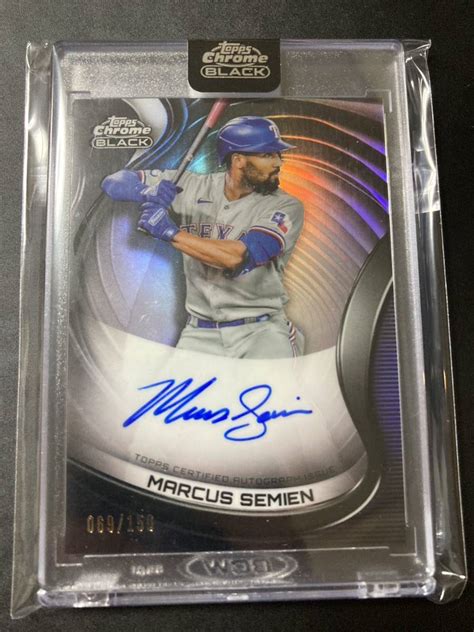 Yahoo オークション 2022 TOPPS CHROME BLACK Marcus Semien AUTO 直