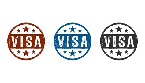 Visa stamp and stamping stock illustration. Illustration of tourism ...