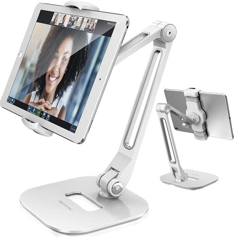 AboveTEK Long Arm Aluminum Tablet Stand Folding Stand With 360 Swivel