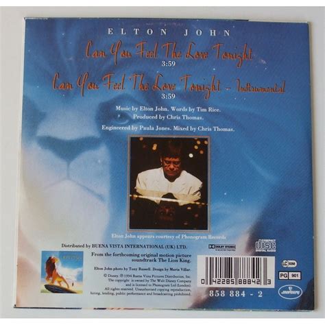 Can You Feel The Love Tonight Le Roi Lion De Elton John Cd Single