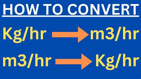 How To Convert Kg Hr To M Hr M Hr To Kg Hr Kg Hr To M Hr Unit