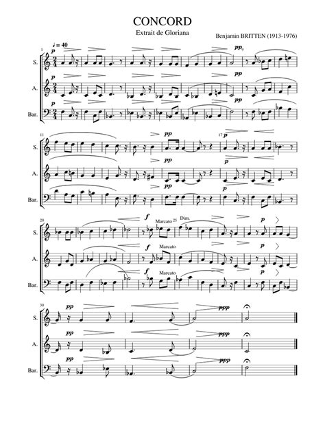 Concord Sheet Music For Keyboard Download Free In Pdf Or Midi