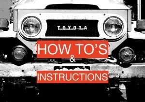 INSTRUCTIONS HOW TO S RED LINE LAND CRUISERS FJ40 FJ80