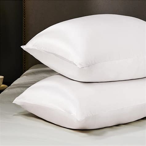 Bedsure Satin Pillowcase 2 Pack Queen With Envelope Closure For Hair And Skin，ivory