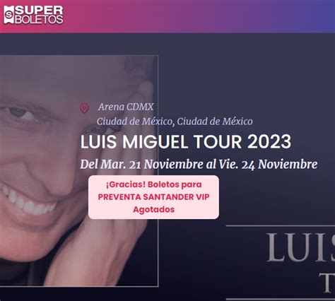 Plano Informativo on Twitter Luis Miguel agotó boletos de preventa