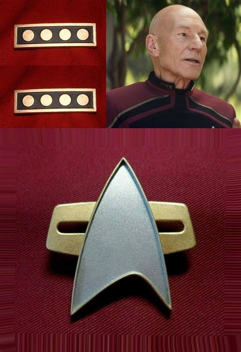 Star Trek Picard Communicator Pin Combadge Rank Pin Pip Etsy