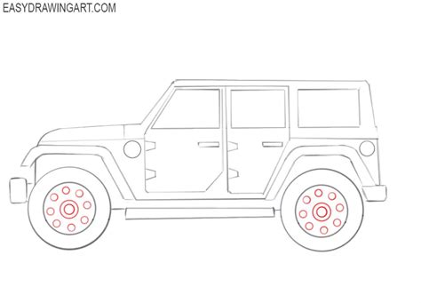 How To Draw A Jeep Easy Drawing Art