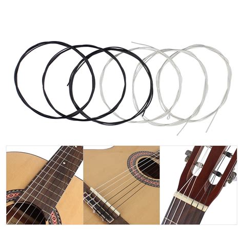 6pcs Set 028 043 Classical Guitar Strings Nylon Two Colors Normal Tension