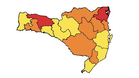 Matriz De Risco Sc Tem Duas Regi Es Classificadas Risco Grav Ssimo