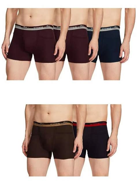 Buy Rupa Jon Men Multicolor Solid Cotton Pack Of 5 Trunks Online At