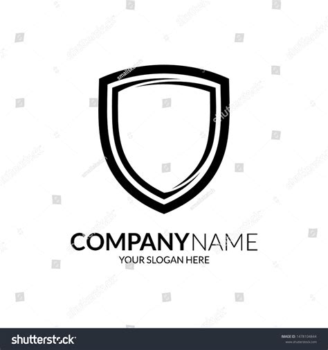 Shield Logo Template Ready Use Shielding Vector De Stock Libre De Regalías 1478104844