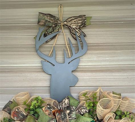 Rustic Deer Door Hanger Deer Decor Hunters Decor Hunting Etsy Uk