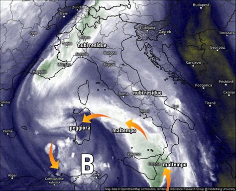 Meteo Il Ciclone Si Sposta Al Sud Giornata Di Forte MALTEMPO