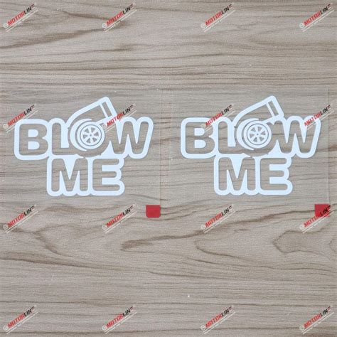 Amazon 2X White 4 Turbo Blow Me Decal Sticker JDM Drift Funny