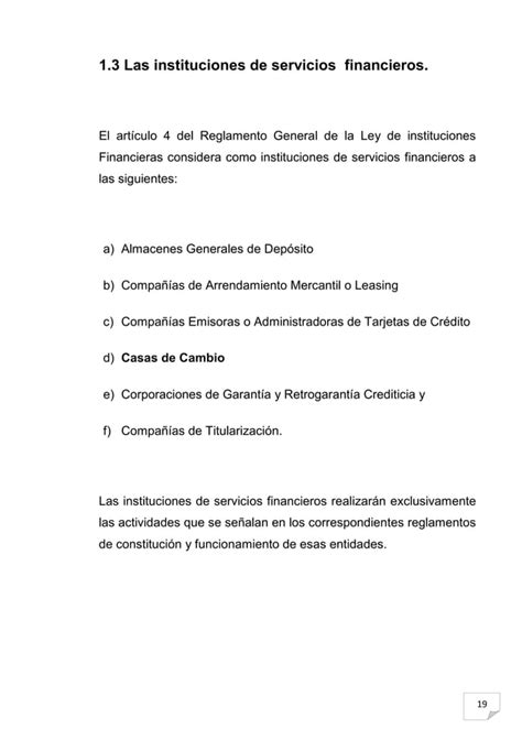 Las Instituciones Que Conforman El Sistema Financiero Ecuatoriano Pdf