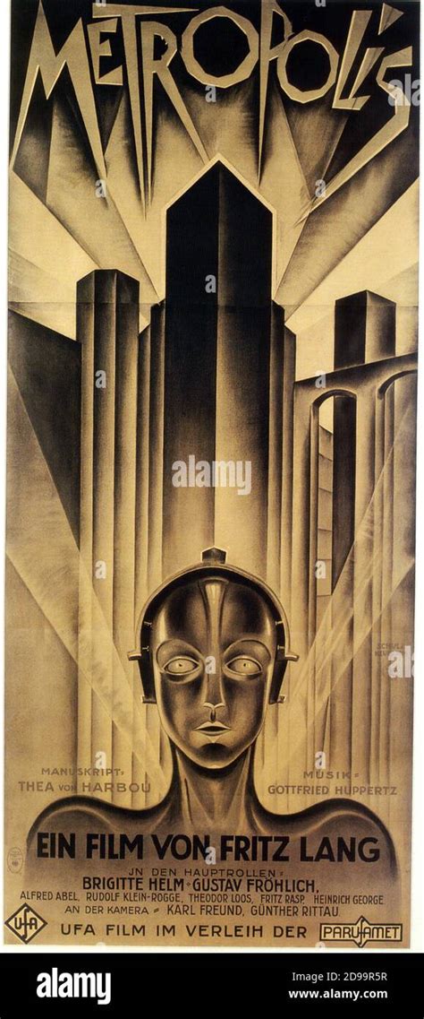 1926 Germany Original German Movie Poster For Metropolis By Fritz