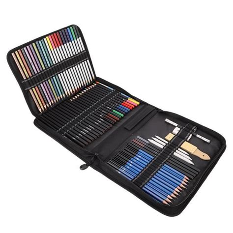 TMISHION Outils De Peinture 72pcs Croquis Dessin Crayon De Couleur Art