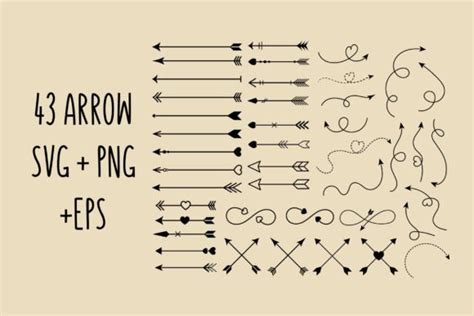 Arrows SVG Bundle Outline Clipart Graphic By Svgxoxo Creative Fabrica