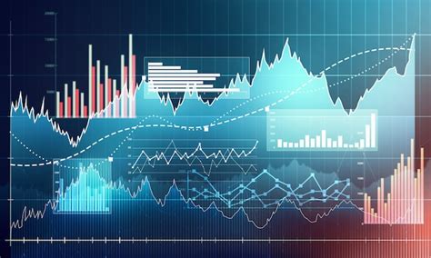 Gráfico con gráfico de línea de tendencia alcista gráfico de barras y