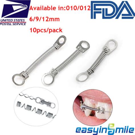 10Pcs Dental Orthodontic NiTi Closed Coil Spring 010 012 6 9 12mm For