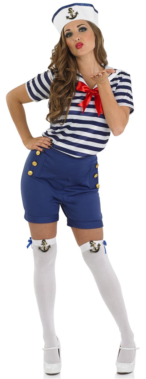 Sexy Sailor Hat Ladies Fancy Dress Military Uniform Womens Adult Navy Costume Ebay