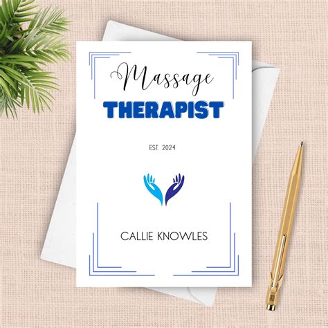 Massage Therapist Graduation Card 2024 Personalized Congratulations