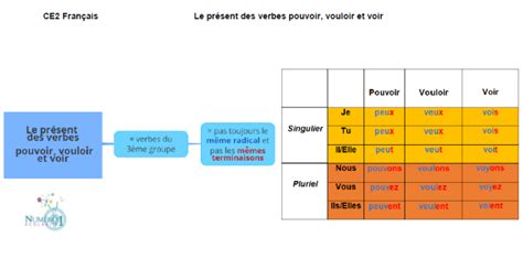 Le Présent Des Verbes Pouvoir Vouloir Et Voir Leçon Et Exercices Ce2