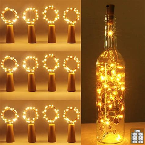 12 Pack Bottle Lights Kolpop Cork Lights For Wine Bottles 2m 20 LED