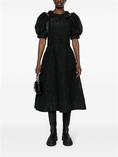 Simone Rocha Cut Out Crinkled Midi Dress Farfetch