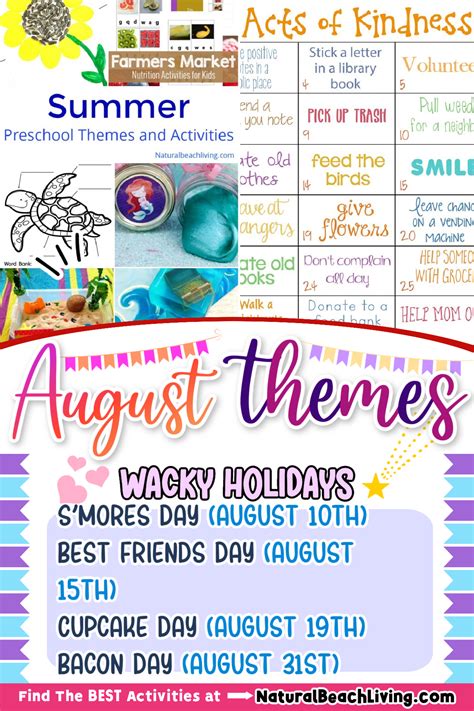 August Preschool Themes with Lesson Plans and Activities - Natural ...