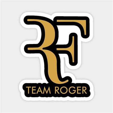 the logo for team roger is shown in black and gold