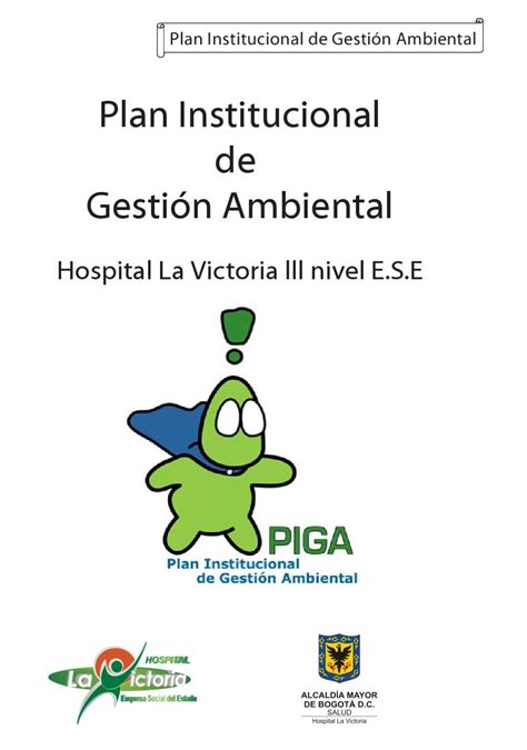 Plan Institucional De Gestion Ambiental By Hospital La Victoria ESE Issuu