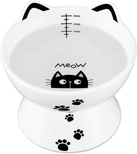 Raised Cat Water Bowlelevated Porcelain Made Pet