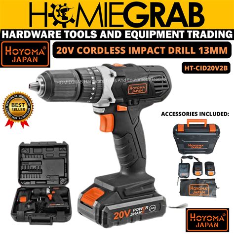 HOYOMA JAPAN 20V Cordless Impact Drill 13mmHT CID20V2B Lazada PH