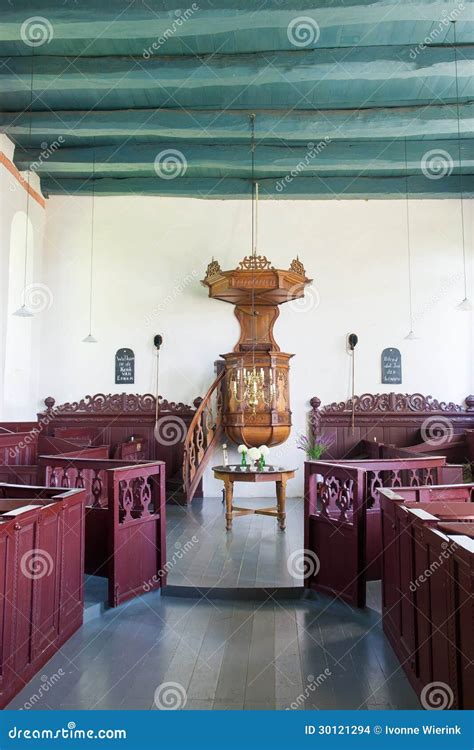 Interior old Dutch church stock photo. Image of reformed - 30121294