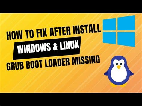 How To Fix Grub Bootloader Not Showing After Install Windows And After