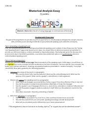 Mastering Rhetorical Analysis Analyzing Speaking Events Course Hero