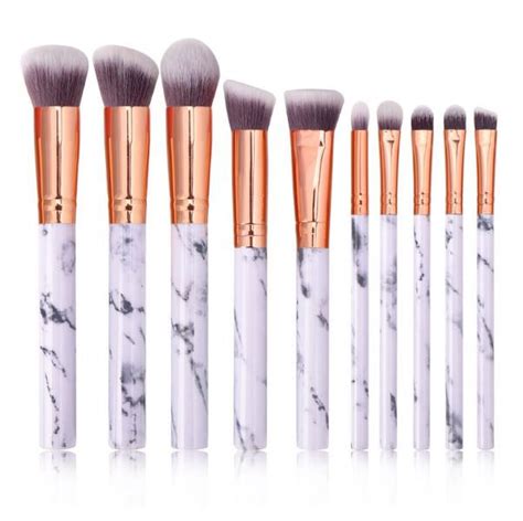 10 Piece Marble Style Professional Makeup Brush Cosmetic Set In Container | Shop Today. Get it ...