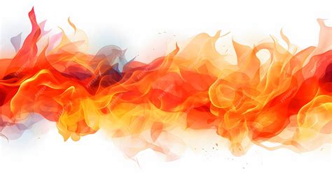 Premium AI Image | yellow flames isolated on white background