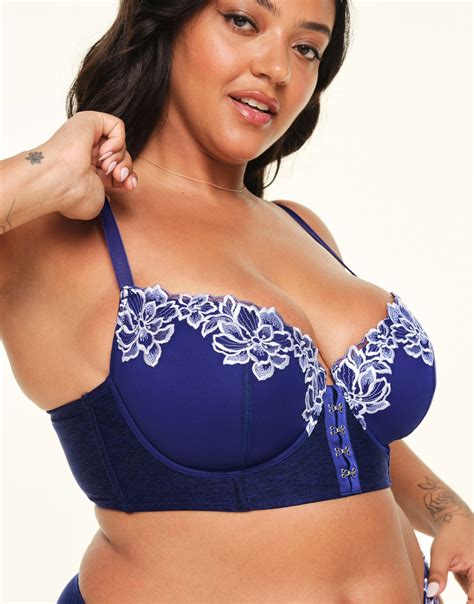 Britta Dark Blue Plus Contour Demi Longline 38DD 46DDD Adore Me