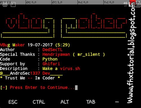 Cara Membuat Virus Android Di Termux Menggunakan Vbug Virus Maker