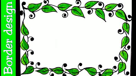 Leavesborders On Paper Project Work Designs Simple Border Designs